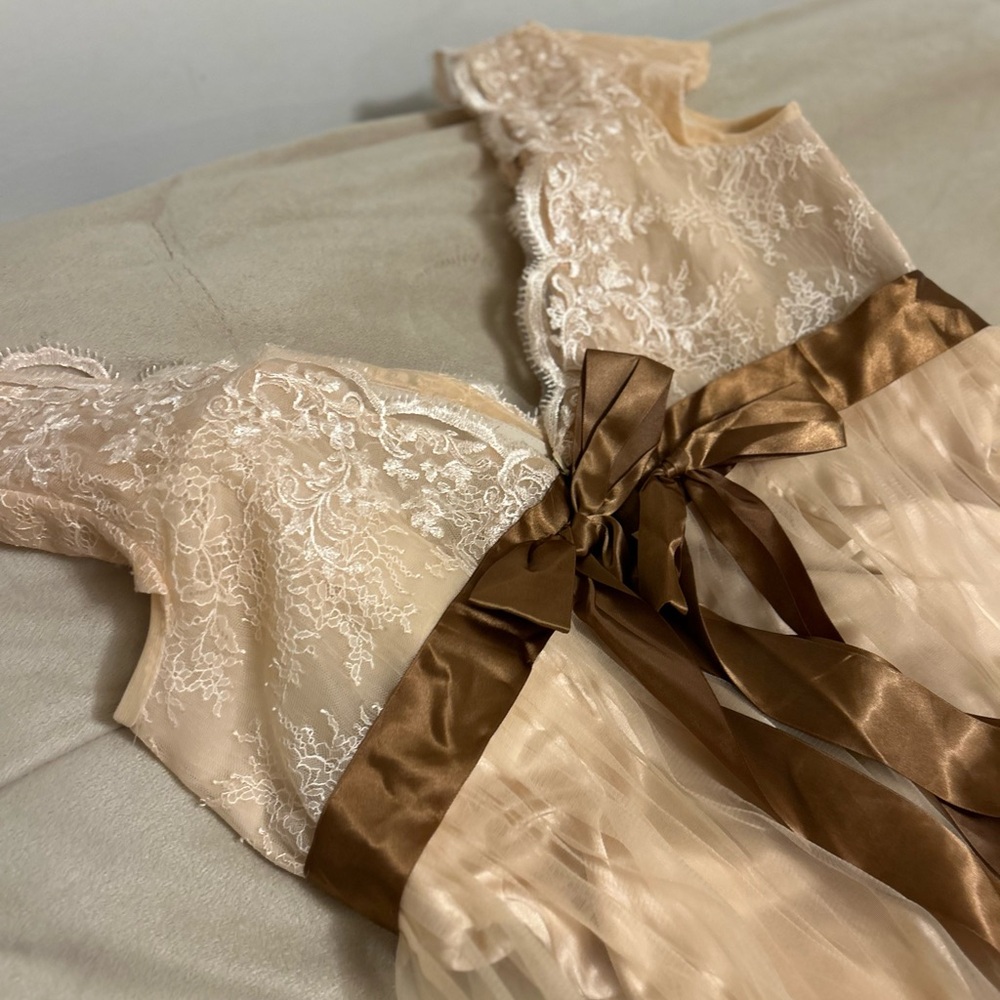 Cream Colored Wedding/ Bridesmaid/Prom Gown - Picture 4 of 16